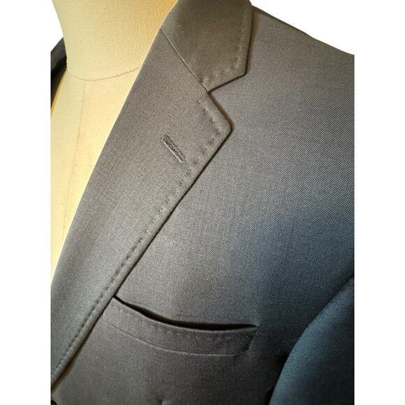 Ted Baker Endurance Men's 44R Wool Navy Blue 2 Button Sport Coat Blazer Jacket - Picture 3 of 9